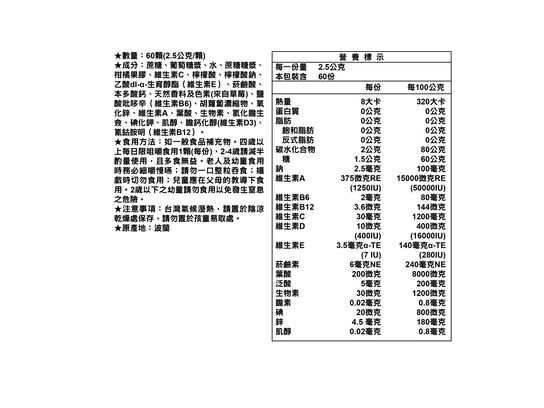 快樂熊綜合維他命軟糖-莓果口味(即期)